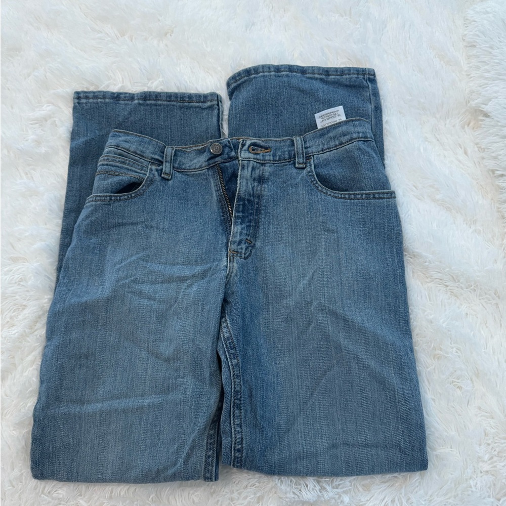 Straight Leg Blue Jeans